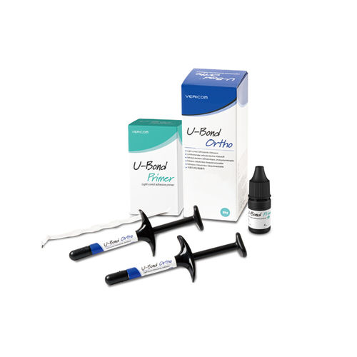 Dentalkleber für kieferorthopädische Klammern - U-Bond Ortho - VERICOM Co., Ltd.   - für Keramik / für Metall / photopolymerisierbar