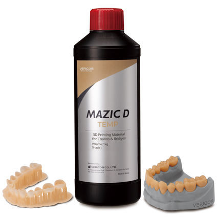 Zahnmedizinisches Material / für 3D-Druck - MAZIC D TEMP - VERICOM Co., Ltd.   - für Dentalkronen / für Zahnbrücken / biokompatibel