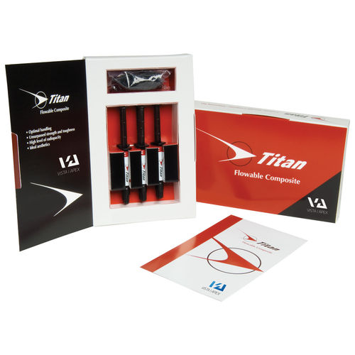 Zahnmedizinisches Material / Flüssigkomposit - Titan  - Vista Dental Products   - zur Dentalrestaurierung / lichtdurchlässig / weiß