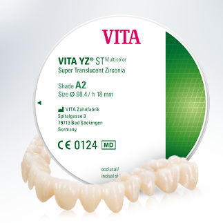 Zahnmedizinisches Material / Zirkonoxid - YZ® ST - VITA Zahnfabrik H. Rauter GmbH & Co.KG   - zur Dentalrestaurierung / CAD/CAM / monochrom
