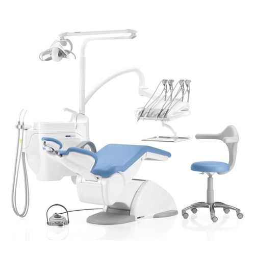 Dentaleinheit mit elektrisch bedientem Stuhl - T5 MASTER 4.0 - VITALI S.R.L.   - mit flexiblem Kopfstück / mit Monitor / mit Hygienesystem