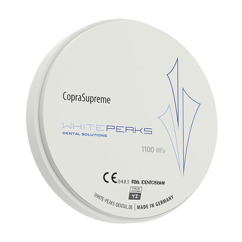 Zahnmedizinisches Material / Zirkonoxid - CopraSupreme 98 - Whitepeaks Dental Solutions GmbH - zur Dentalrestaurierung / lichtdurchlässig / weiß