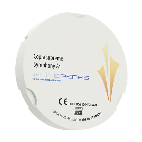 Zahnmedizinisches Material / Zirkonoxid - CopraSupreme Symphony 95 ZZ - Whitepeaks Dental Solutions GmbH - zur Dentalrestaurierung / für Seitenzähne / für Vorderzähne