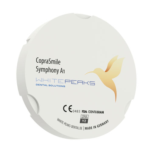 Zahnmedizinisches Material / Zirkonoxid - CopraSmile Symphony 95 ZZ - Whitepeaks Dental Solutions GmbH - zur Dentalrestaurierung / für Seitenzähne / für Vorderzähne