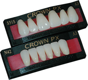 Harz-Zahnprothese - CROWN PX  - YAMAHACHI DENTAL MFG., CO.   - für Vorderzähne