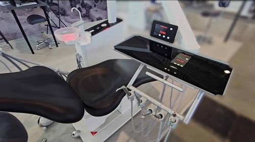 Dentale Behandlungseinheit / mit Stuhl - LIBERTY  - ZEISING GNATHOLOGIE GmbH   - mit flexiblem Kopfstück / mit Hygienesystem / mit Instrumententräger