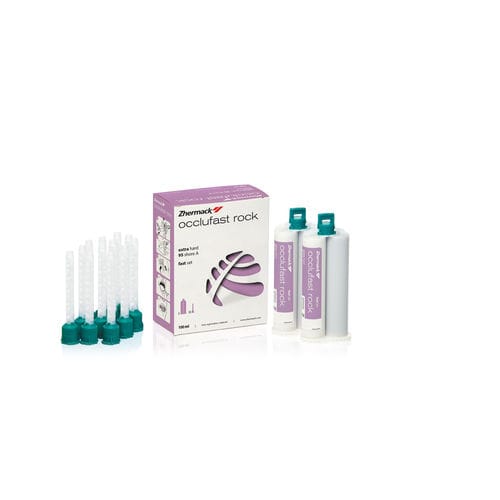 Zahnmedizinisches Material / Silikon - Occlufast Rock - Zhermack - für Abdrucklöffel / orthodontisch / Fräs