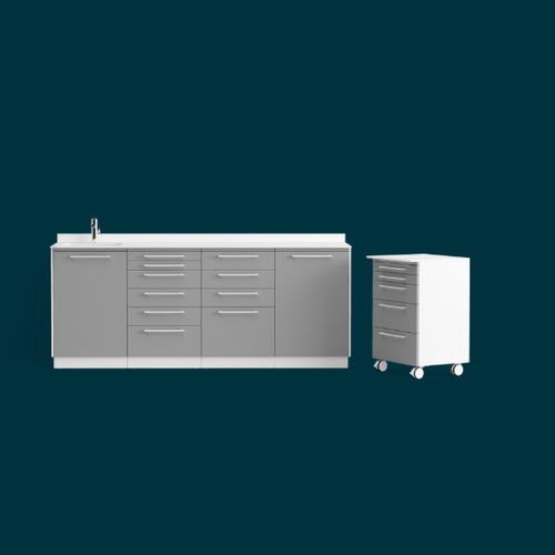 Abstellschrank - EDRO   - Zilfor - für zahnärztliche Instrumente / für Zahnarztpraxis / mit Tür