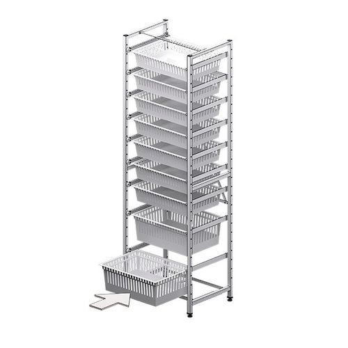 Modulares Regal - F-RACK-600 - Behmpat Producciones S.L - für Körbe / Schienen / offene Bauweise