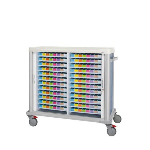 Medizinischer Wagen - F-C-624-5 - Behmpat Producciones S.L - für Medikamente / zur Medikamentenausgabe / Edelstahl