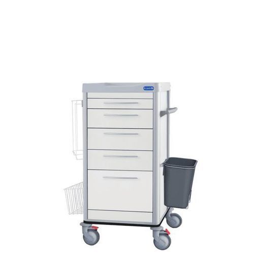 Pflegewagen - F-MINI-K2 - Behmpat Producciones S.L - für Kliniken / Edelstahl / mit Korb