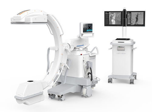Mobiler C-Bogen - SPINEL 12HD - GEMSS Medical Systems - mit Flachbildsensor / mit Videosäule / mit integriertem Bildschirm
