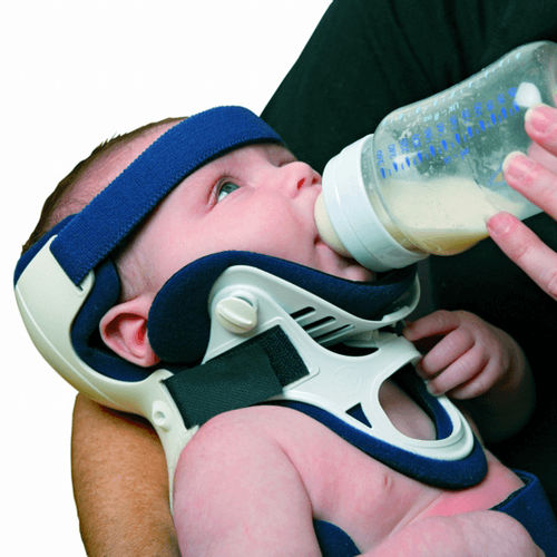Biegesteif-Zervikalstütze - Papoose® - Össur - C4 / mit Tracheotomie / für Kinder
