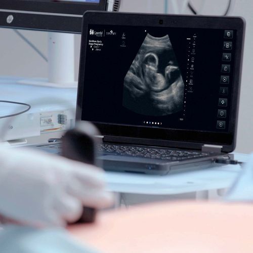 Trainingssimulator - SonoSim® - Laerdal Medical - für Ultraschalluntersuchungen / Anatomie / Arbeitsstation