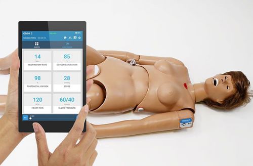 Patientensimulator für Katheterisierung - Susie Simon® S200 - Gaumard - für intramuskuläre Injektion / Herzfrequenz / für Tracheotomie