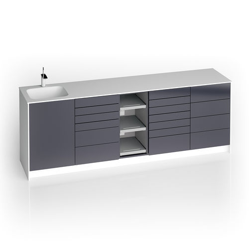 Abstellschrank - EKITO - Intercontidental - für zahnärztliche Instrumente / für Zahnarztpraxis / mit Schublade