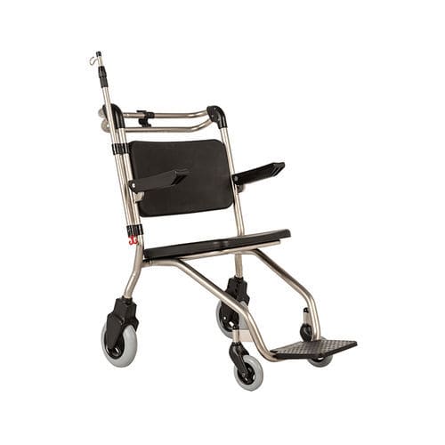Patienten-Transportstuhl / für den Innenraum - QUATTRO PU - MESPA - für Außenbereich / auf Rollen / mit Infusionsständer