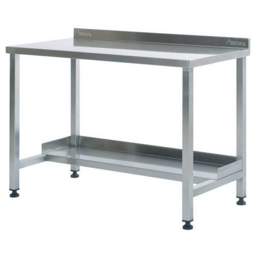 Arbeitstisch - MD 4070 - MESPA - rechteckig / Edelstahl