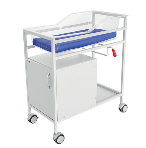 Wiege für Krankenhäuser / für Säuglinge - MS 1130 - MESPA - Anti-Trendelenburg / auf Rollen / transparent
