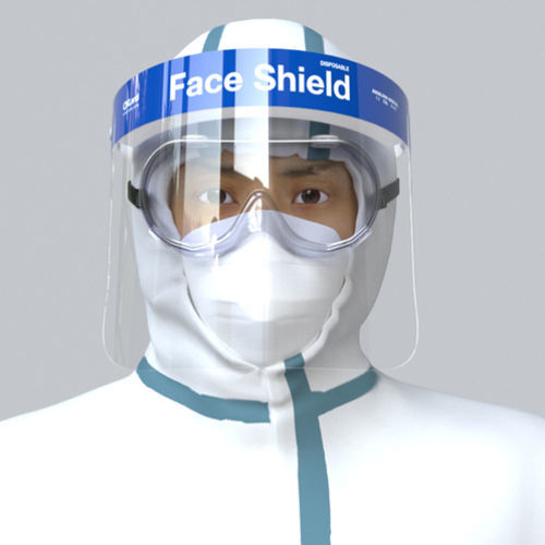 Vollgesichts-Gesichtsschild - AGL-1 - Auckland Medical Polymer - Erwachsene / zum Einmalgebrauch / beschlagfrei