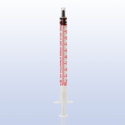 Insulinspritze - 3P - AYSET TIBBI ÜRÜNLER VE PLASTIK TEKSTIL ELEKTRONIK GIDA TEMIZLIK MADDELERI SAN AS - Einweg / steril