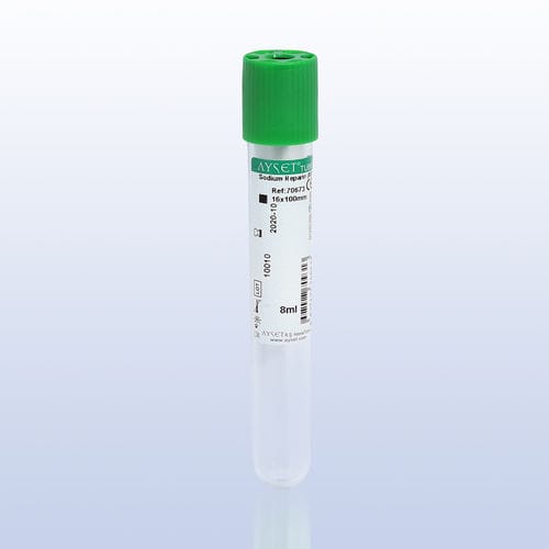 Labor-Probenahmeröhrchen - 70069 - AYSET TIBBI ÜRÜNLER VE PLASTIK TEKSTIL ELEKTRONIK GIDA TEMIZLIK MADDELERI SAN AS - zylinderförmig / Vollblut / Kunststoff