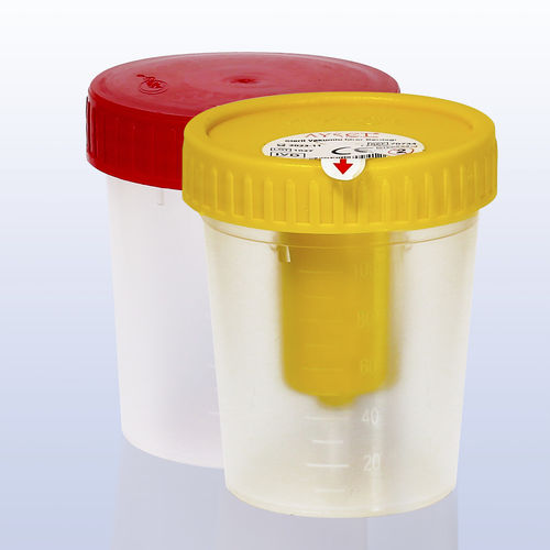 Polypropylen-Probenbehälter - 70693 - AYSET TIBBI ÜRÜNLER VE PLASTIK TEKSTIL ELEKTRONIK GIDA TEMIZLIK MADDELERI SAN AS - mit Stöpsel / steril