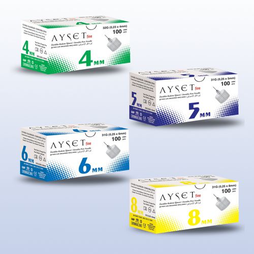Insulininjektionsnadel - 700 series - AYSET TIBBI ÜRÜNLER VE PLASTIK TEKSTIL ELEKTRONIK GIDA TEMIZLIK MADDELERI SAN AS - gesichert / Pen