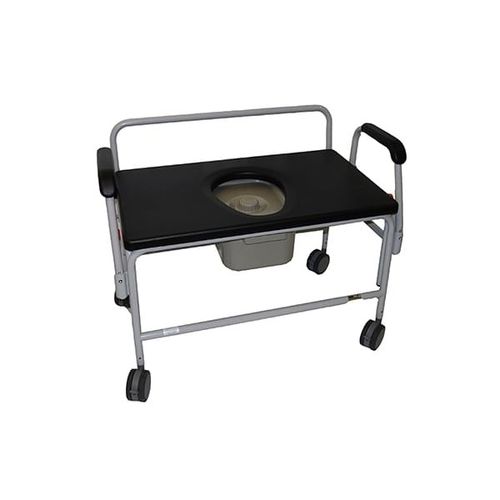 Garderobenstuhl für Übergewichtige - Extra Wide - Benmor Medical - mit Armlehnen / mit Eimer / auf Rollen