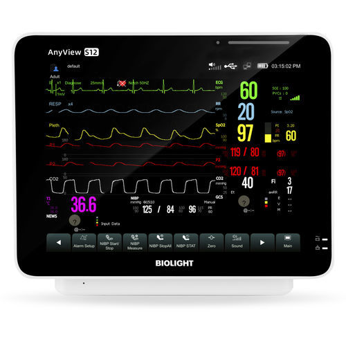 Tragbarer Patientenmonitor - S12 - Guangdong Biolight Meditech - kompakt / auf Wagen / RESP