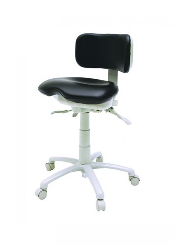 Dentalhocker - 9500 Series - The Brewer Company - höhenverstellbar / mit Rückenlehne / auf Rollen