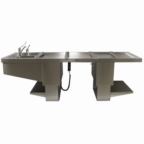 Tisch für Autopsie - 3850 - EIHF-ISOFROID - rechteckig / für Übergewichtige / höhenverstellbar