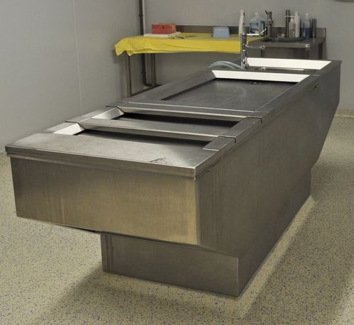 Tisch für Autopsie - 3800 series - EIHF-ISOFROID - rechteckig / höhenverstellbar / elektrisch