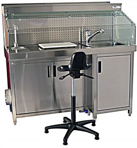 Arbeitsplatte für Labor / für Analyse - EIHF-ISOFROID - für die Histopathologie / Edelstahl / im Nassverfahren