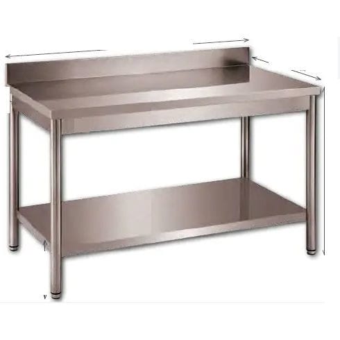Arbeitsplatte für Labor / mit Regal - 5310 - EIHF-ISOFROID - Edelstahl