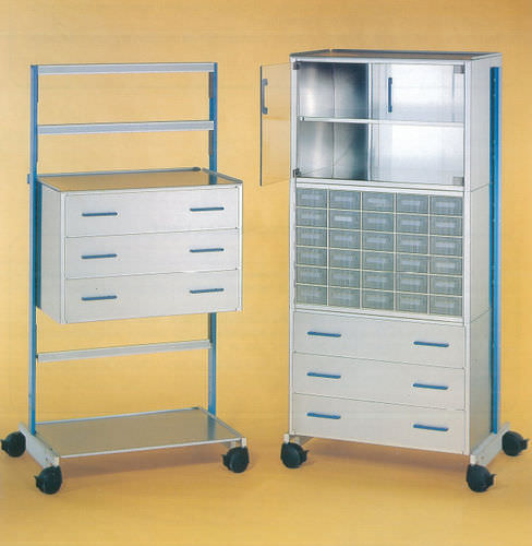 Schrank für OP-Bereich - BIOMAT FOURES SAS - für Intensivpflege / mit Regal / mit Schublade