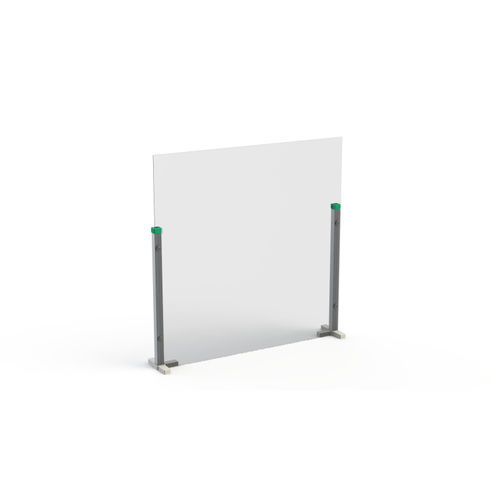 Mobile Schutzwand - 446 series - H+H SYSTEM GmbH - tragbar / 1 Flügel / Aluminium