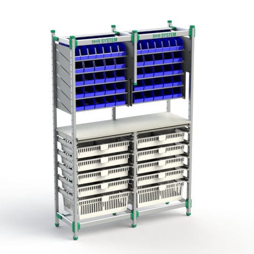 Multifunktionsregal - FlexShelf - H+H SYSTEM GmbH - Aluminium / wandmontiert / modular