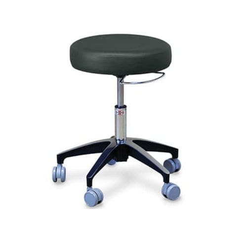 Hocker für Gesundheitseinrichtungen - Hausmann - pneumatisch / auf Rollen / grau