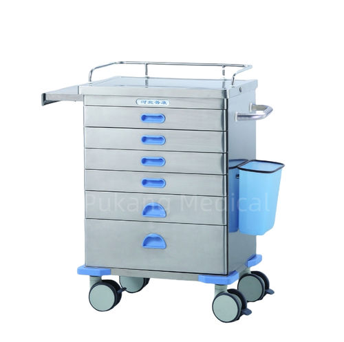 Medizinischer Wagen - F-62 - Hebei Pukang Medical Instruments - für Anästhesie / Medikamente / Vielzweck