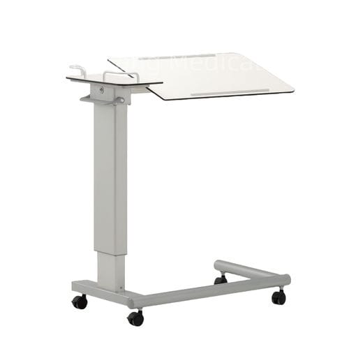 Höhenverstellbarer Betttisch - T-31 - Hebei Pukang Medical Instruments - auf Rollen / neigbar / manuelle Bedienung