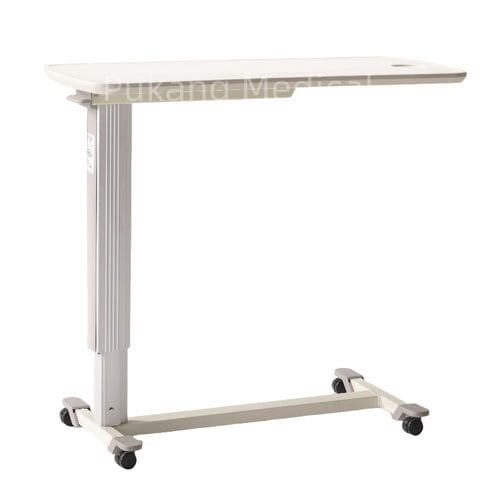 Höhenverstellbarer Betttisch - T-30 - Hebei Pukang Medical Instruments - auf Rollen / manuelle Bedienung