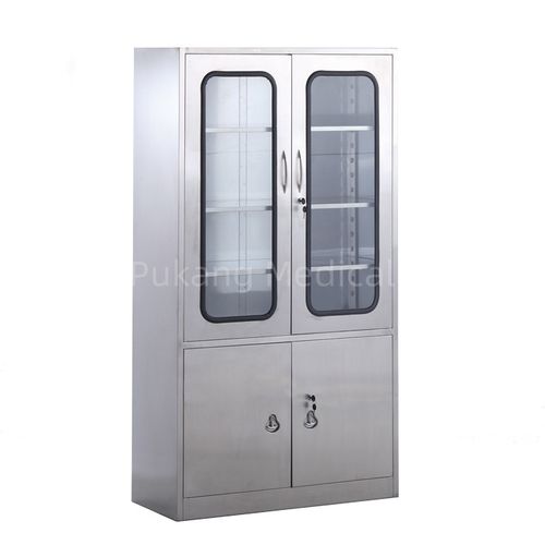 Krankenhausschrank - G-9 - Hebei Pukang Medical Instruments - mit Regal / mit Tür / Edelstahl