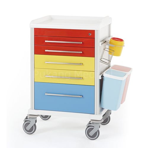 Medizinischer Wagen - F-60 - Hebei Pukang Medical Instruments - für Anästhesie / Mehrzweck / für Transport