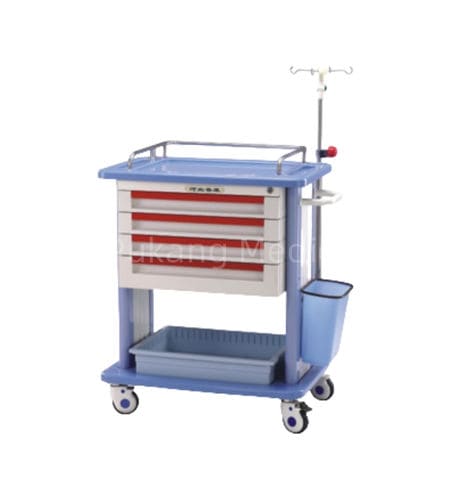 Notfallwagen - F-40 - Hebei Pukang Medical Instruments - für Transport / mit Schublade / mit Infusionsständer