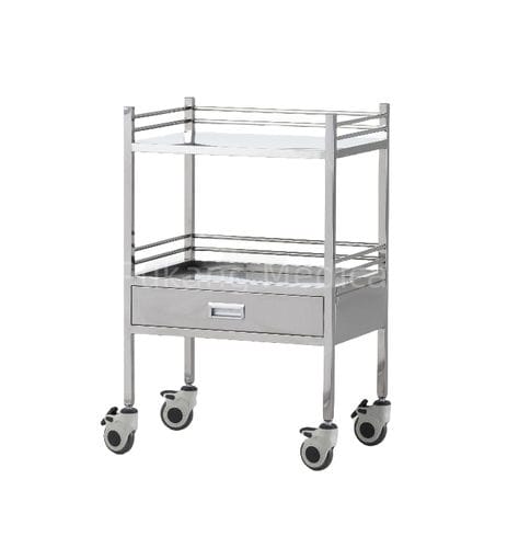 Medizinischer Wagen - F-80 - Hebei Pukang Medical Instruments - für Instrumente / für Transport / Edelstahl