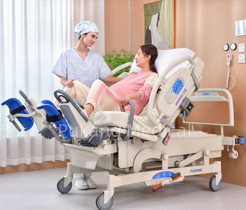 Bett für Entbindungen - B-48 - Hebei Pukang Medical Instruments - Notfall / elektrisch / höhenverstellbar