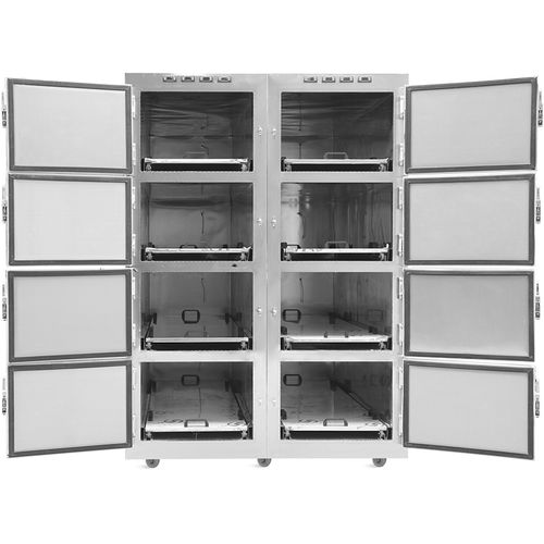 Leichenkühlzelle / 8 Körper - SKB-7A008 - Jiangsu Saikang Medical Equipment - für Leichentragen / mit Frontöffnung / für temporäre Lagerung