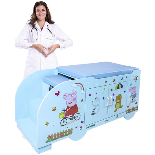 Untersuchungsliege für Kinder - X20 - Jiangsu Saikang Medical Equipment - manuell / ergonomisch / mit Stauraum