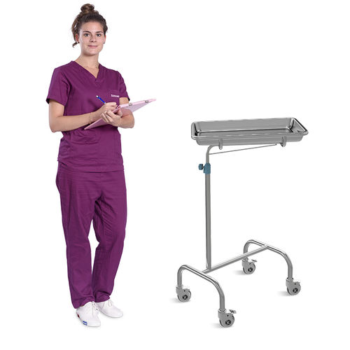 Medizinischer Wagen - SKH038-2 - Jiangsu Saikang Medical Equipment - Hub / Vielzweck / Edelstahl